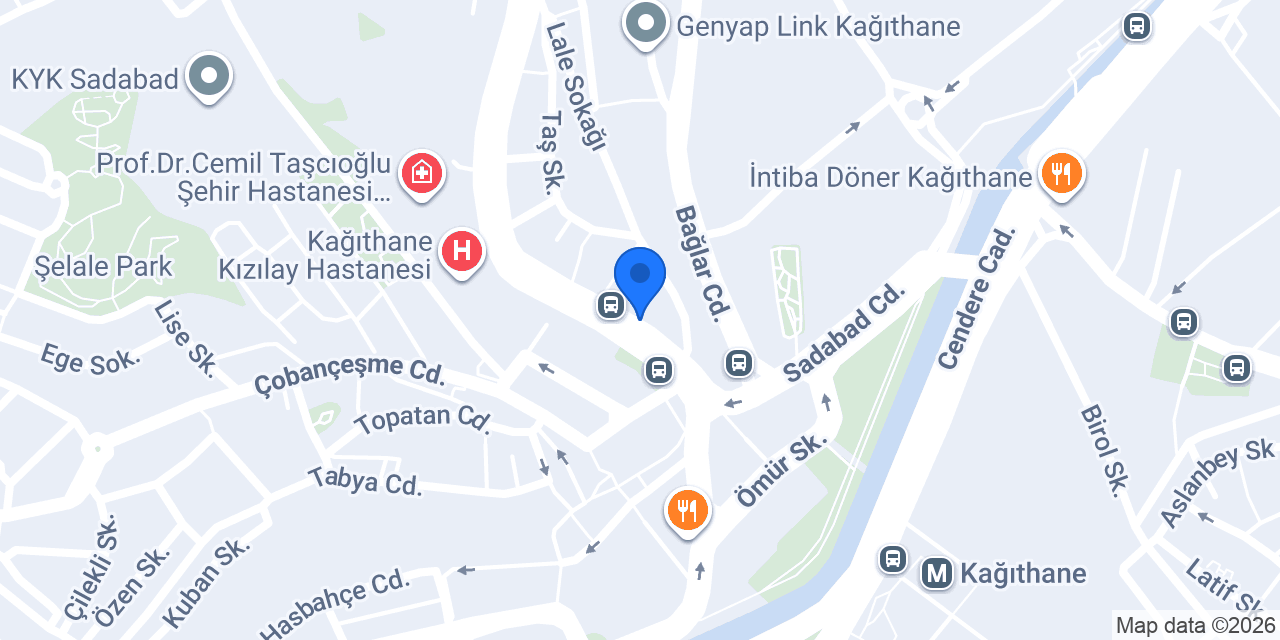 VakıfBank Kağıthane Şubesi konumu