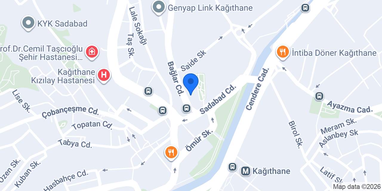 Ziraat Katılım Kağıthane İstanbul Şubesi konumu