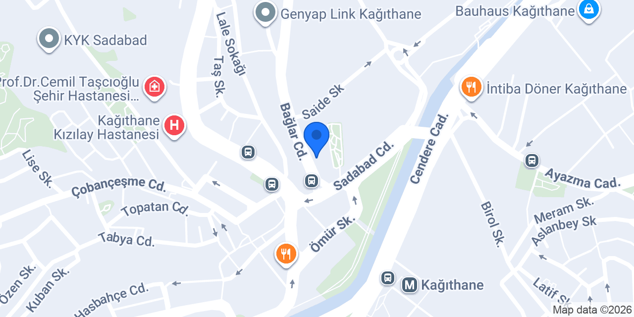 TEB Kağıthane Şubesi konumu