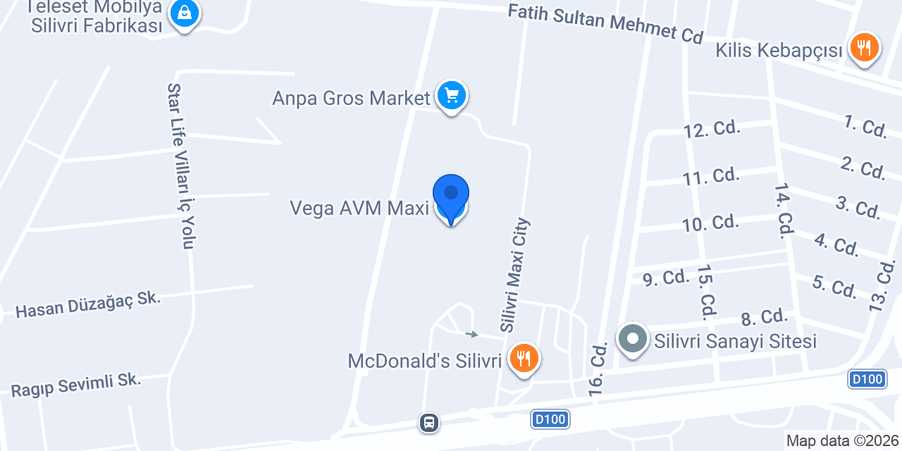 Vega AVM Maxi konumu