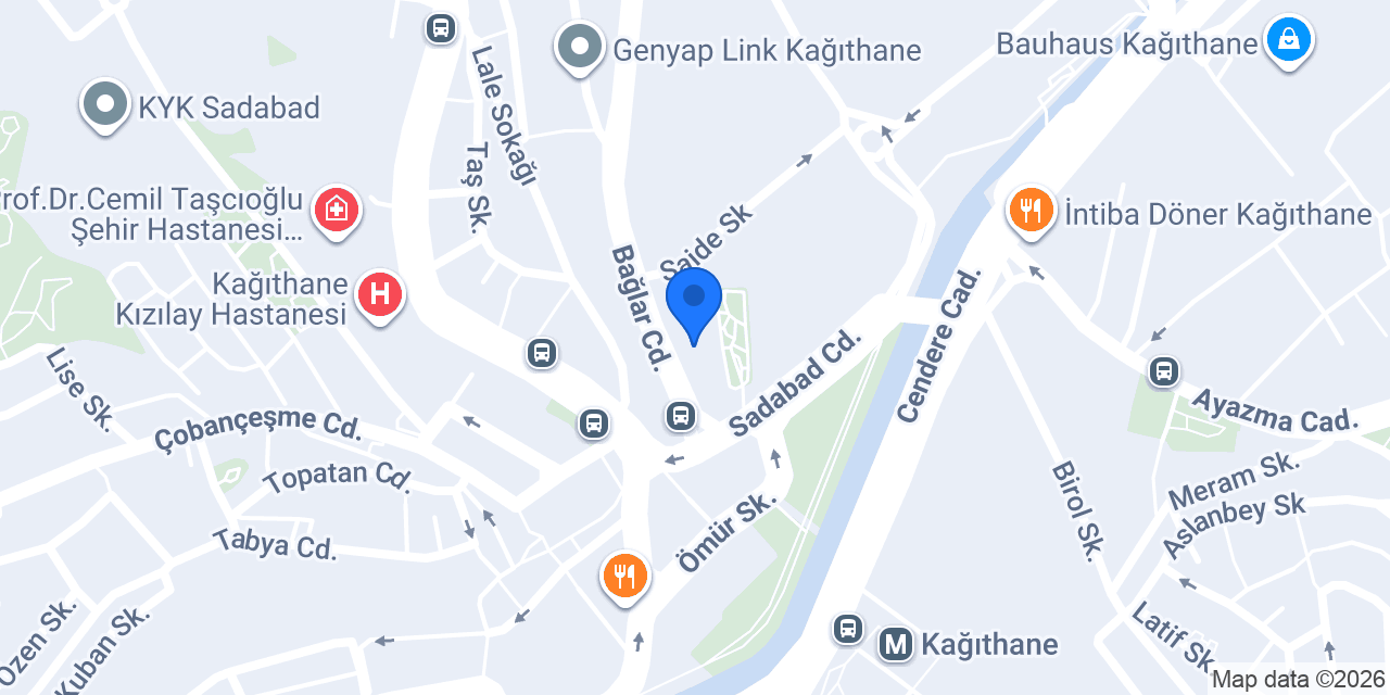 Akbank - Kağıthane Şubesi konumu