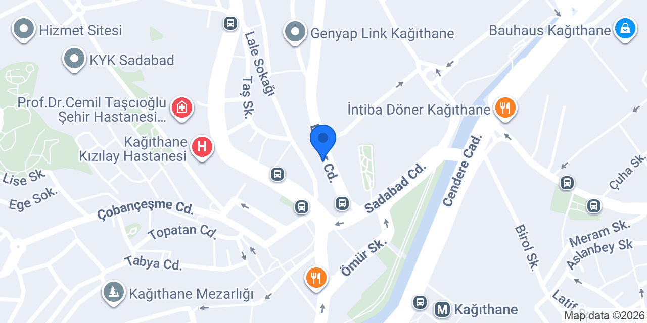 Pide City, Kağıthane Şubesi konumu