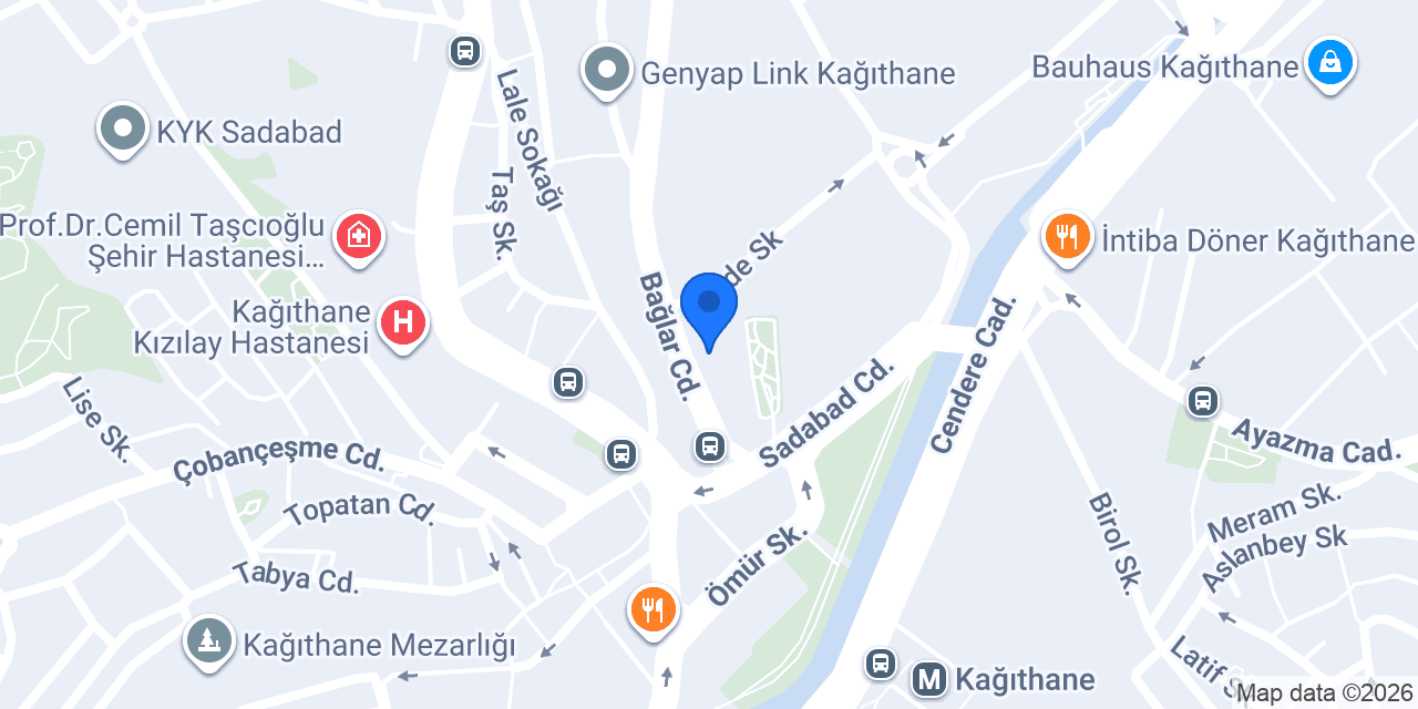 QNB Kağıthane Şubesi konumu
