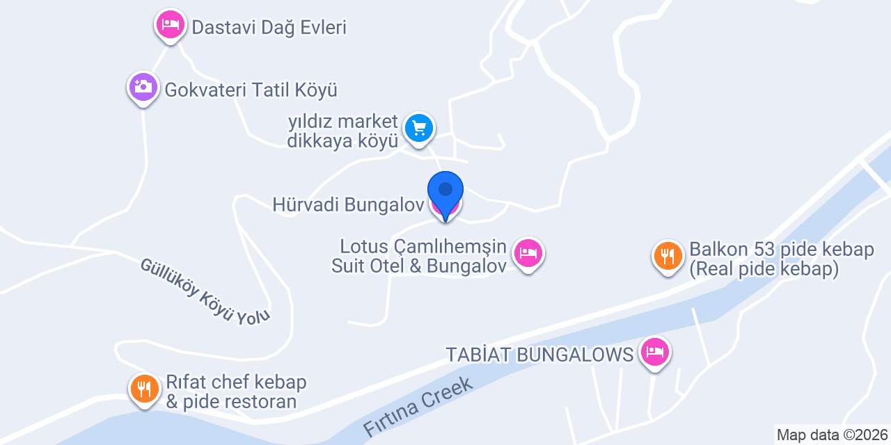 Hürvadi Bungalov konumu