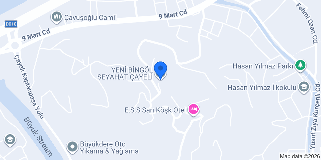 YENİ BİNGÖL SEYAHAT ÇAYELİ konumu