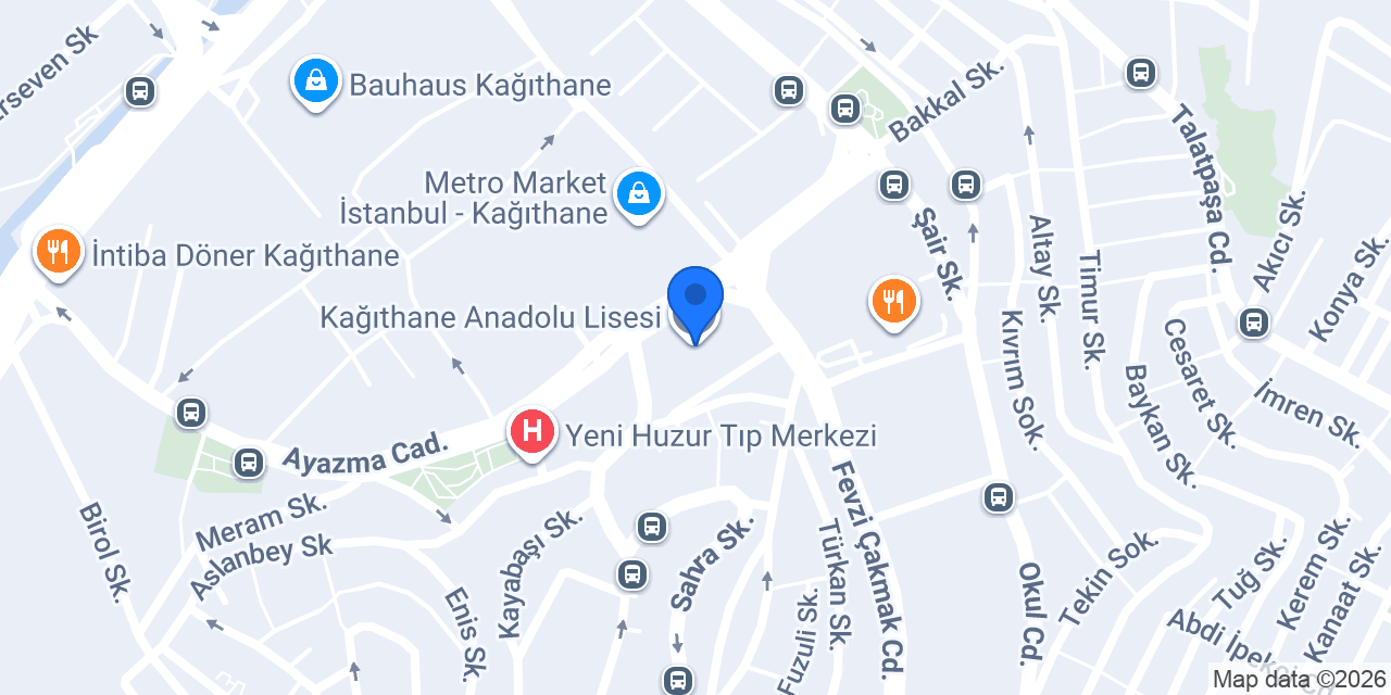 Kağıthane Anadolu Lisesi konumu