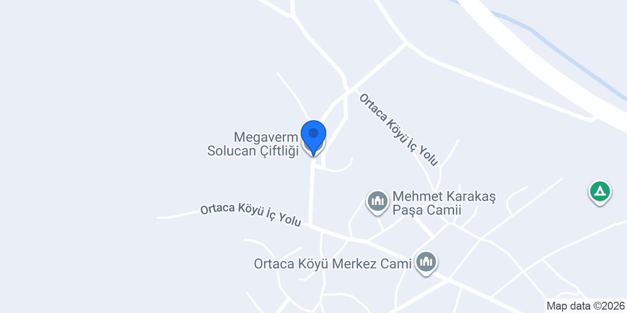 Megaverm Solucan Çiftliği konumu