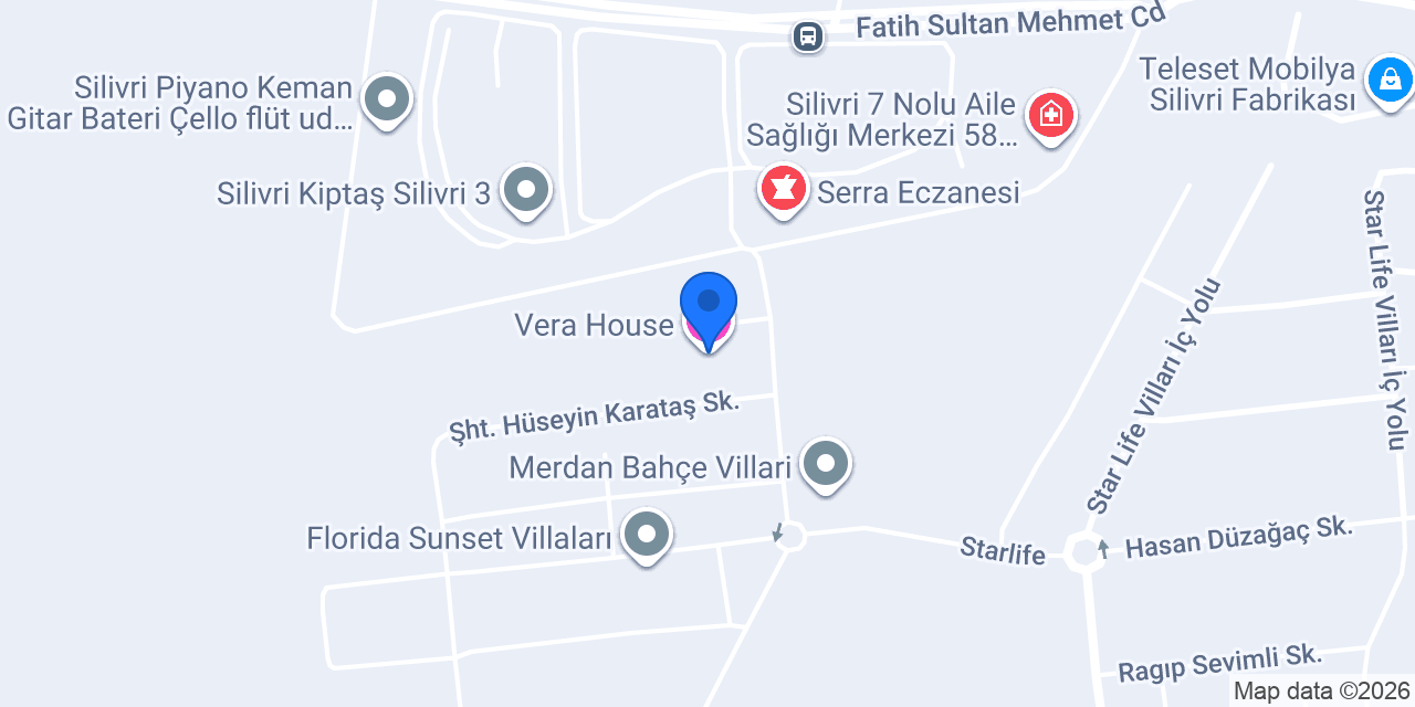 Vera House konumu