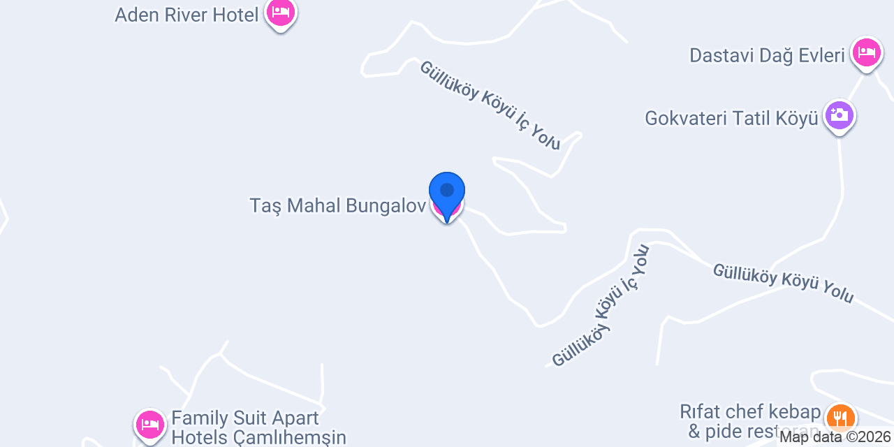 Taş Mahal Bungalov konumu