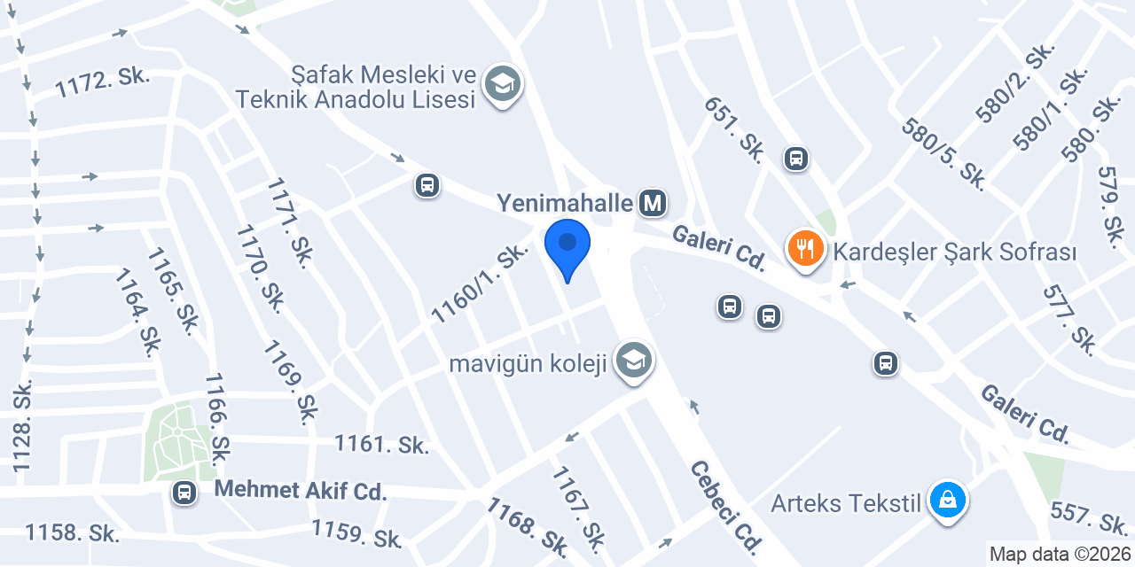 Dakak Triko Tekstil konumu