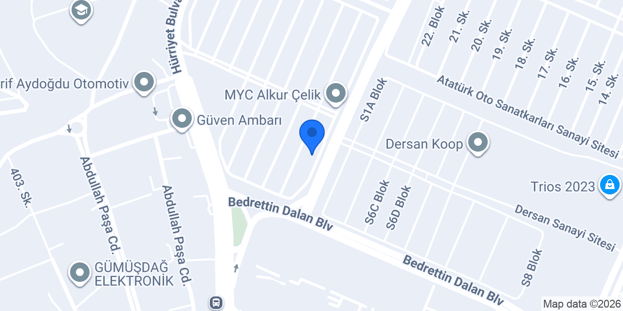 MAVİ AHŞAP CNC İşleme Atölyesi konumu