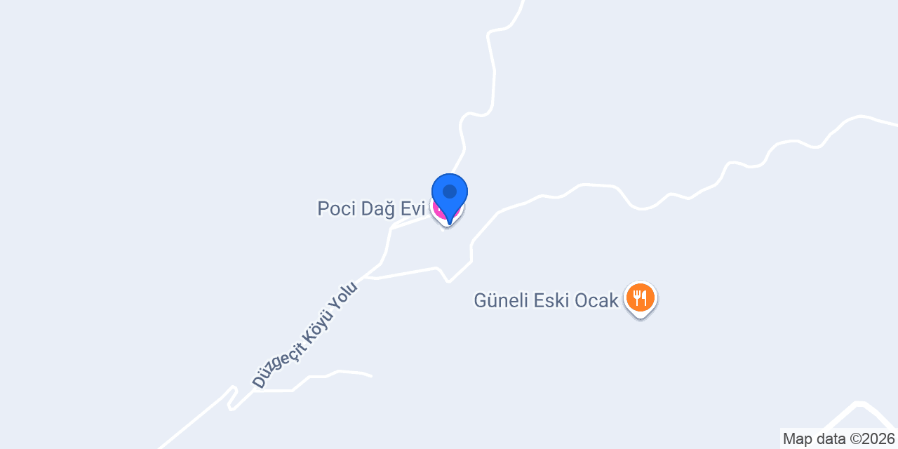 Poci Dağ Evi konumu