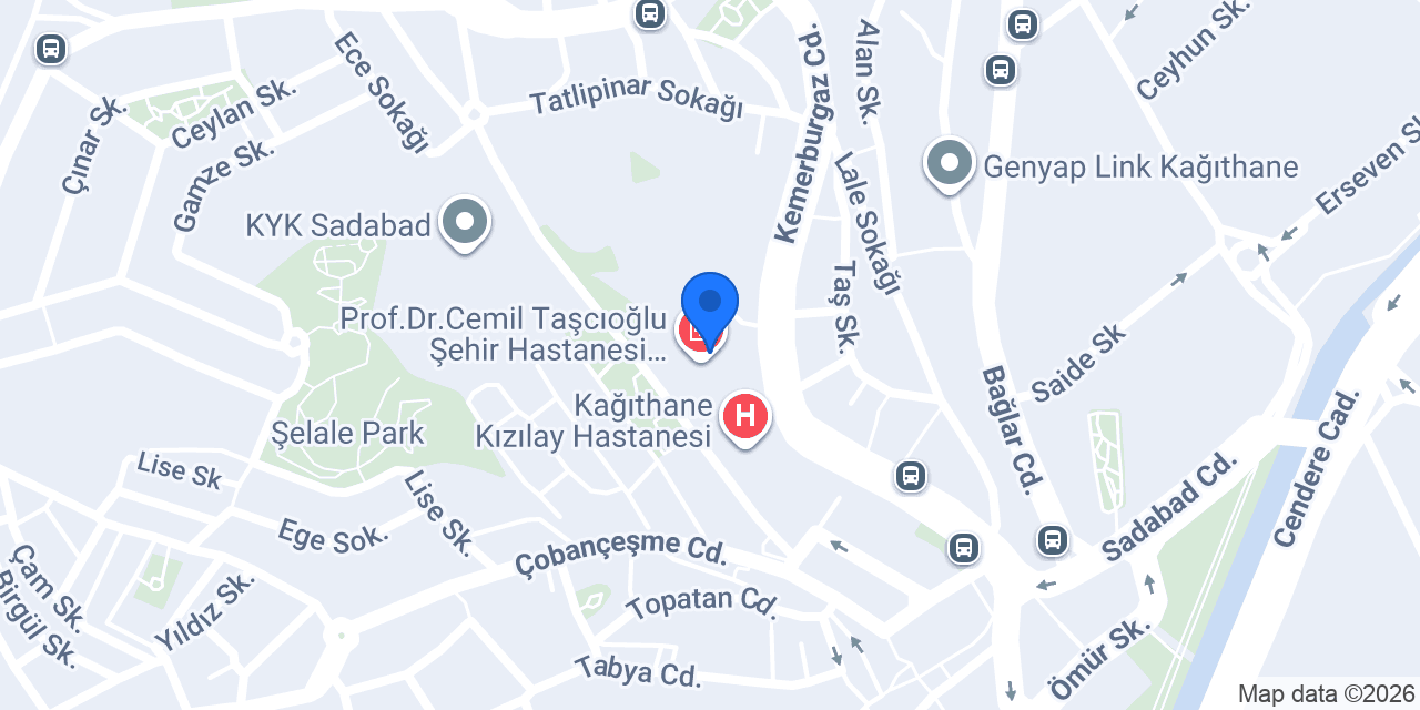 Kağıthane Tapu Müdürlüğü konumu