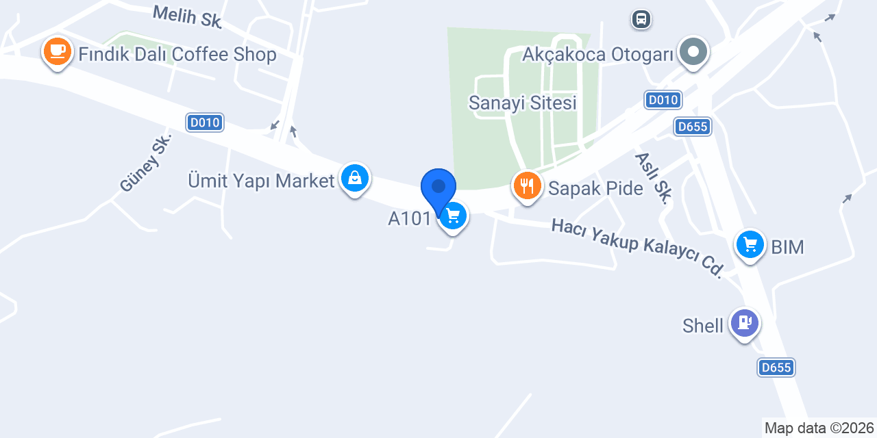Akçakoca Sürücü Kursu konumu