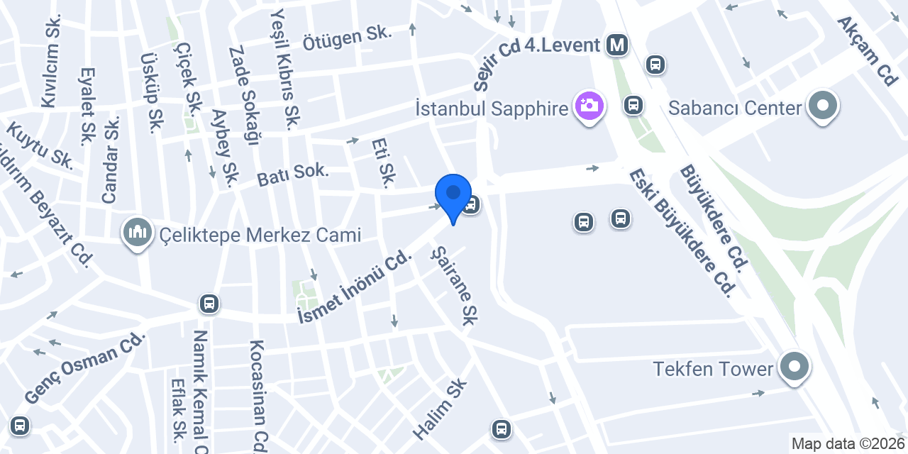 Yapı Kredi - Çeliktepe Şubesi konumu