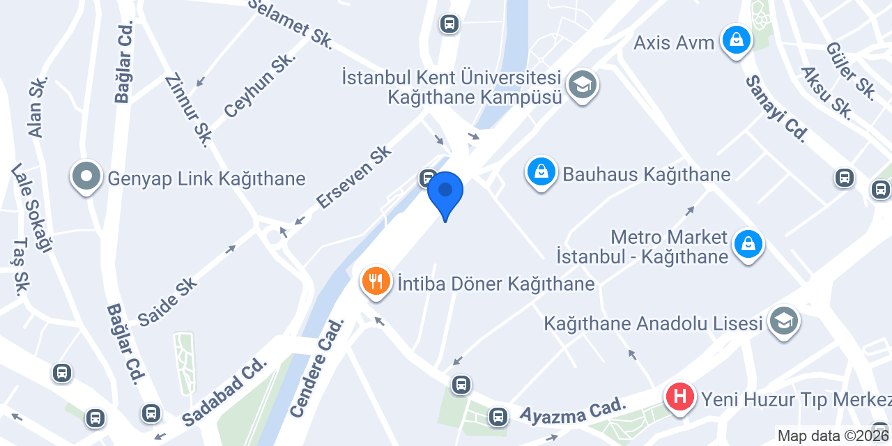 Dacia ABC Kağıthane konumu