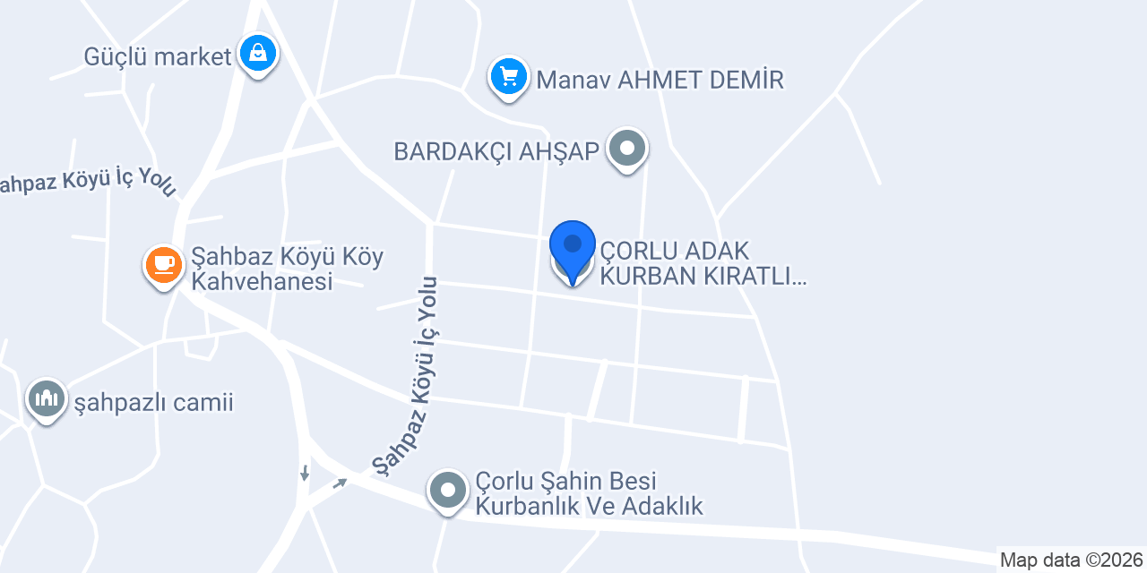 ÇORLU ADAK KURBAN KIRATLI HAYVANCILIK konumu