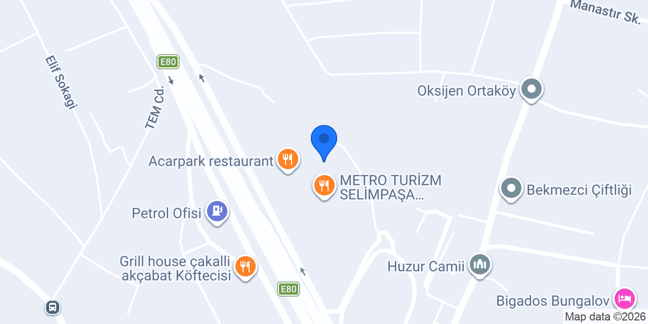 Silivri Çekici konumu