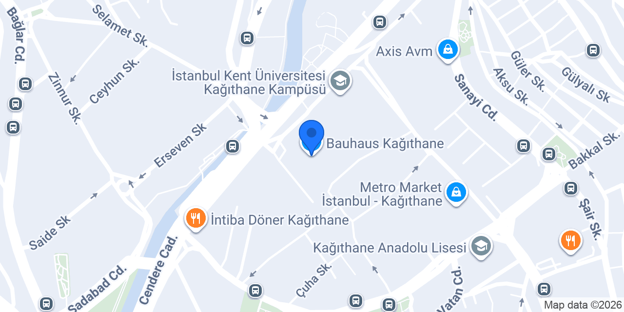 Bauhaus Kağıthane konumu