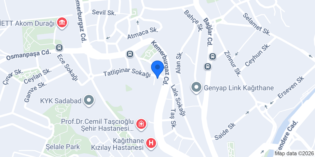 Kağıthane İlçe Milli Eğitim Müdürlüğü konumu