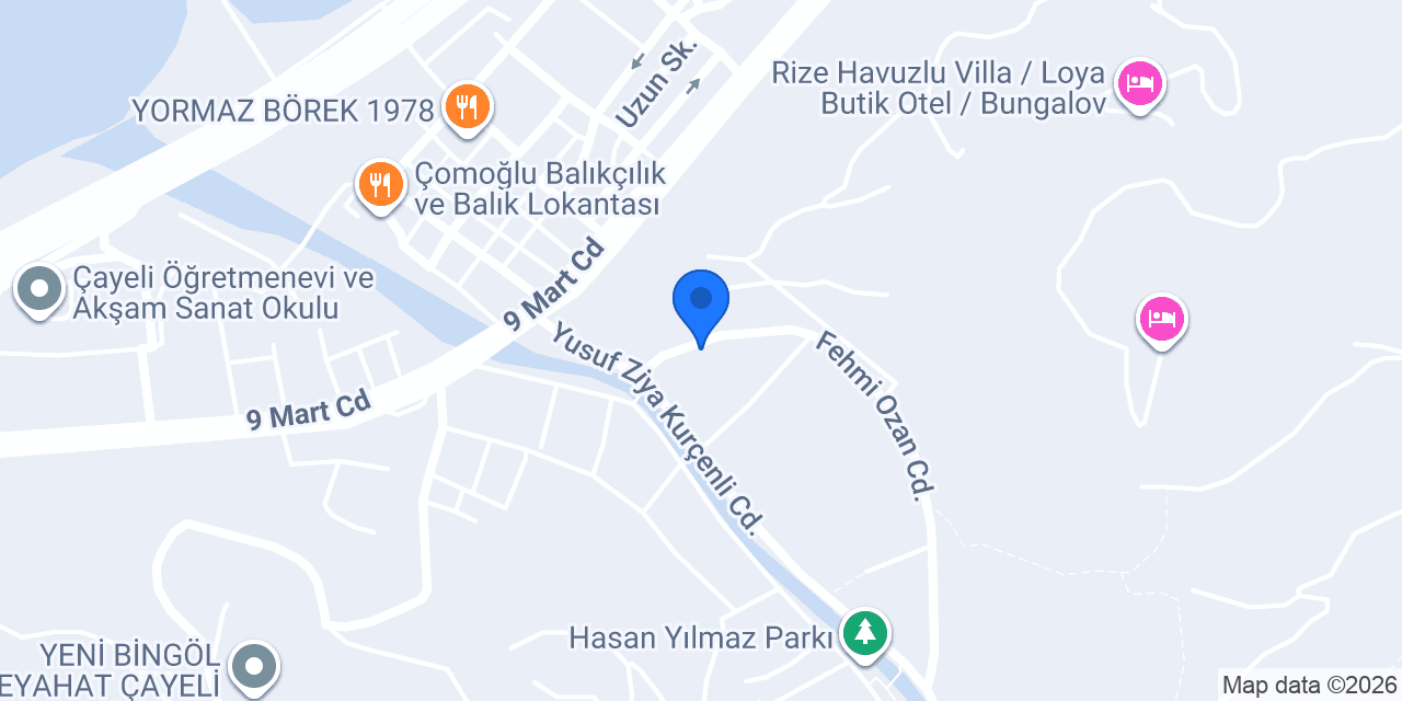 Hazal Makine Çayeli konumu