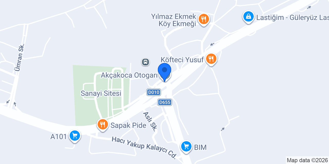AKÇAKOCA TERMİNAL TAKSİ.7/24 hizmet konumu