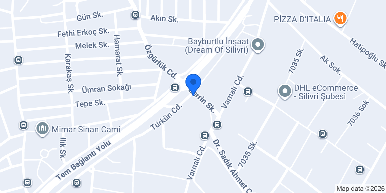 Munzur su Silivri şubesi konumu