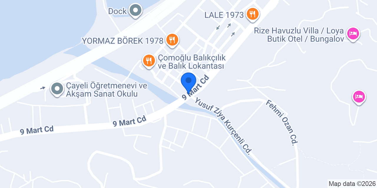 Kewi Çayeli Yetkili Servis & Satış Noktası konumu