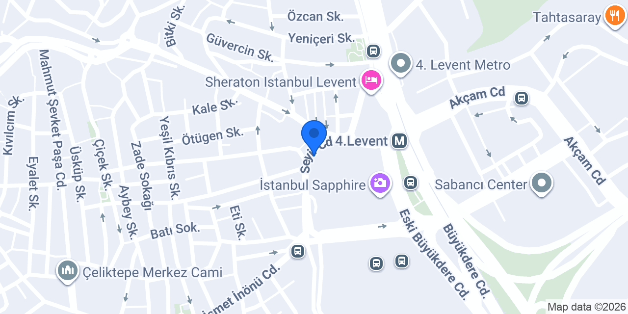 4. Levent Emniyetevleri Otoparkı konumu