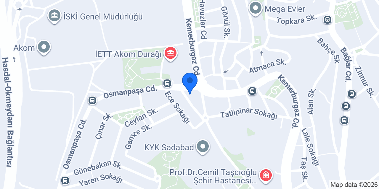 Gaziantepli Gezeroğlu Baklavaları Kağıthane konumu
