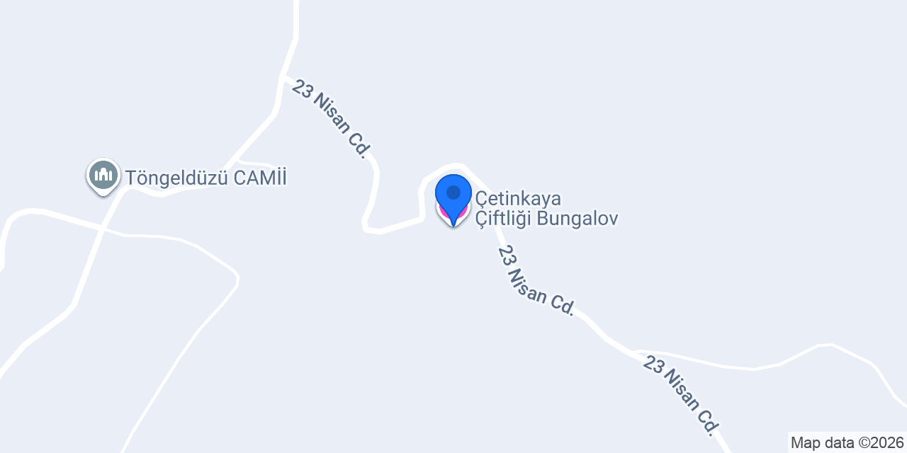 Çetinkaya Çiftliği Bungalov konumu
