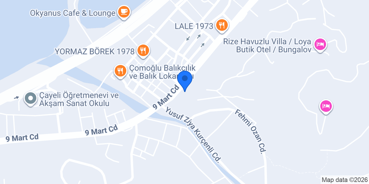 Yurtiçi Kargo Çayeli konumu