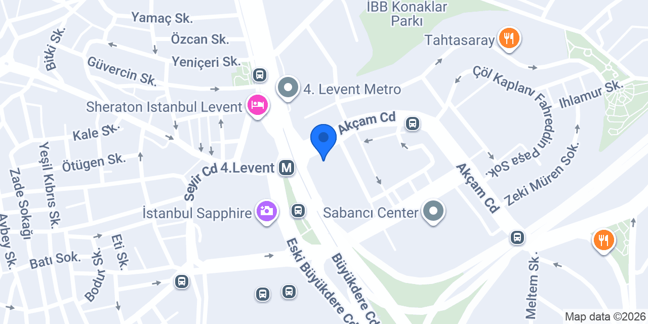 Akbank 4.levent Şubesi konumu