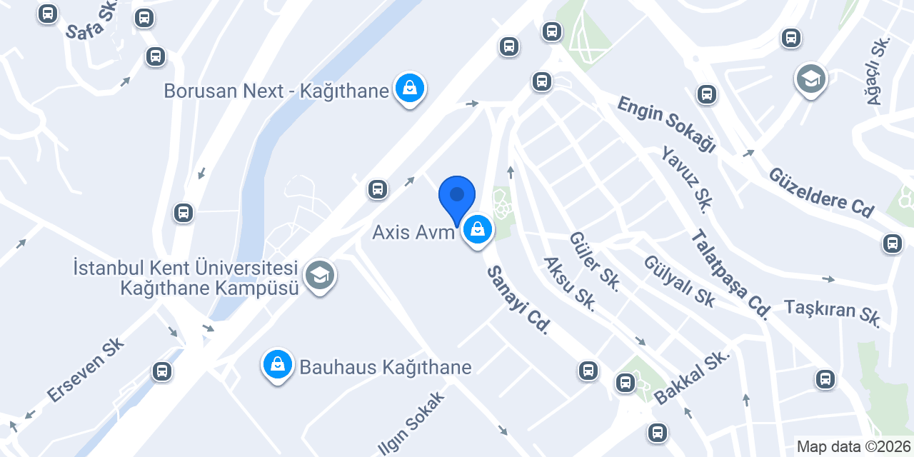 ebebek Kağıthane Axis AVM konumu