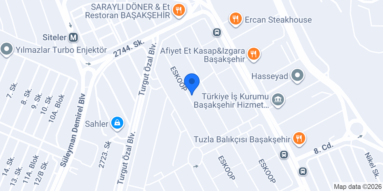 Calm Duşakabin konumu