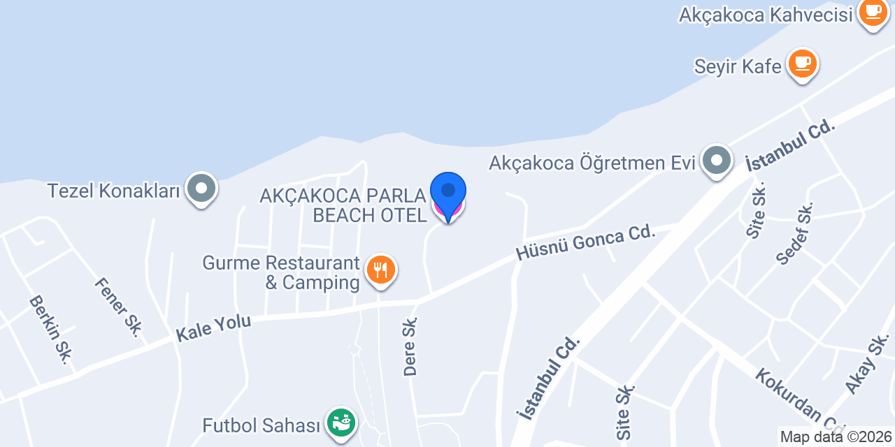 AKÇAKOCA PARLA BEACH OTEL konumu