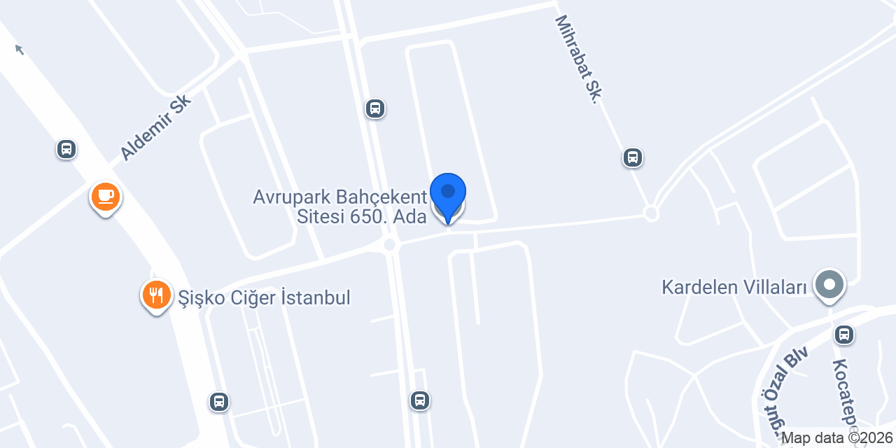 Avrupark Bahçekent Sitesi 650. Ada konumu