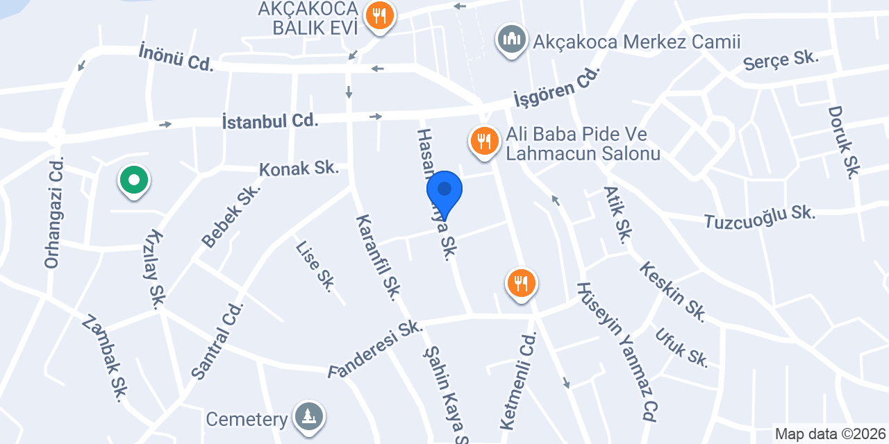 JAS SİGORTA ACENTELİĞİ AKÇAKOCA konumu