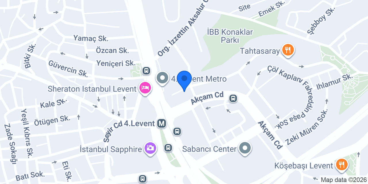 Levent Gece Dönercisi konumu