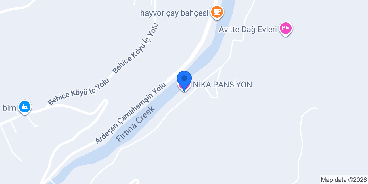 NİKA PANSİYON konumu