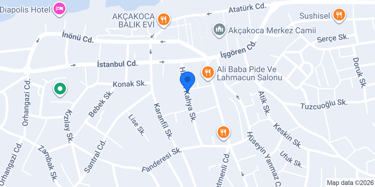 Akçakoca Odak konumu
