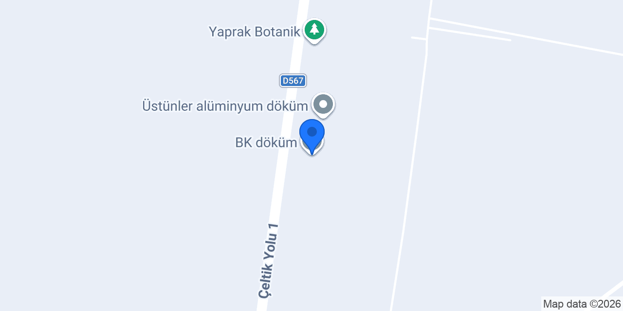 BK döküm konumu