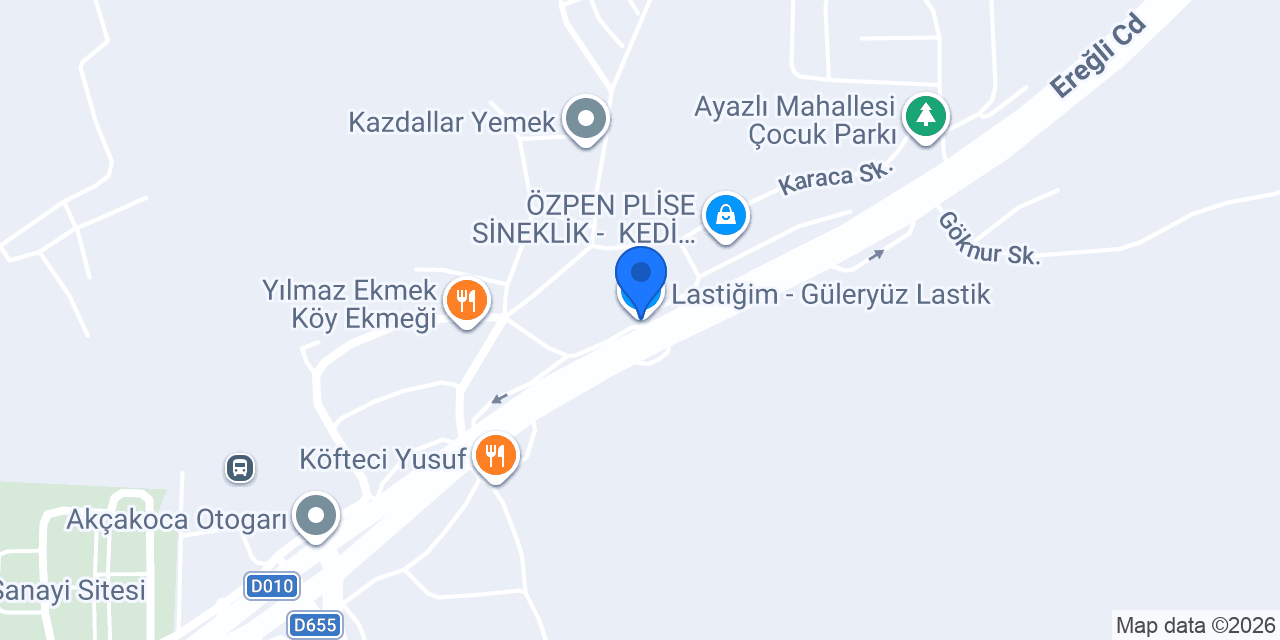 Lastiğim - Güleryüz Lastik konumu