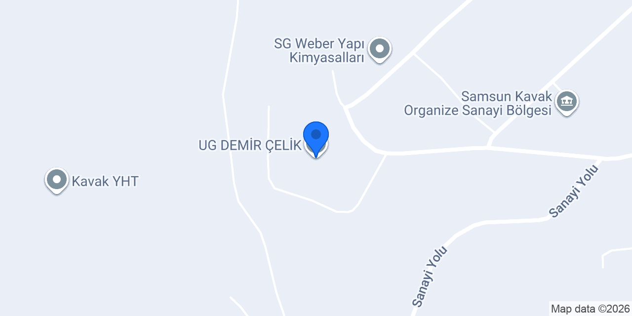 UG DEMİR ÇELİK konumu