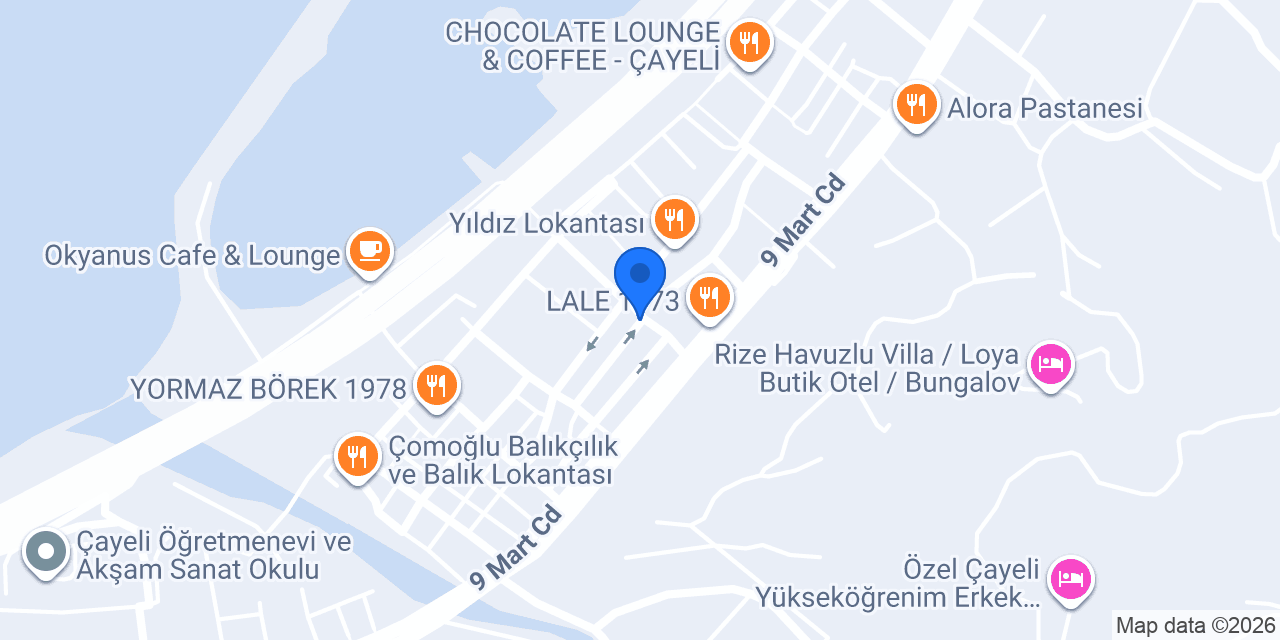 İsmailoğlu Kafeterya konumu