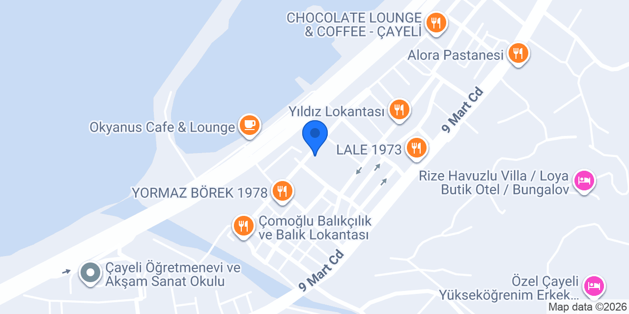 Gaye Taksi Çayeli konumu