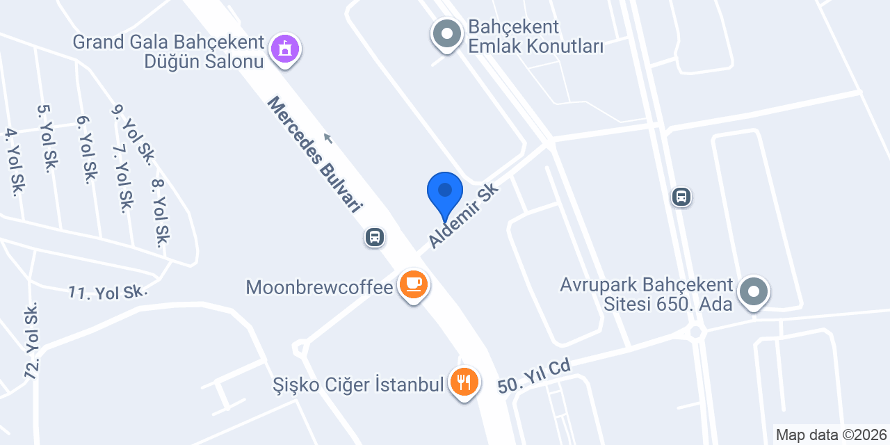 Hera Davet Salonu konumu