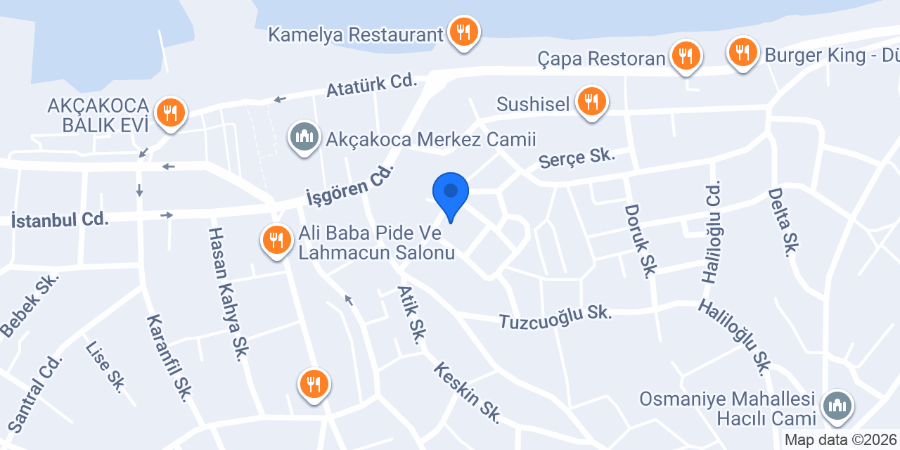 Akçakoca 1 Nolu Aile Sağlık Mrk. konumu