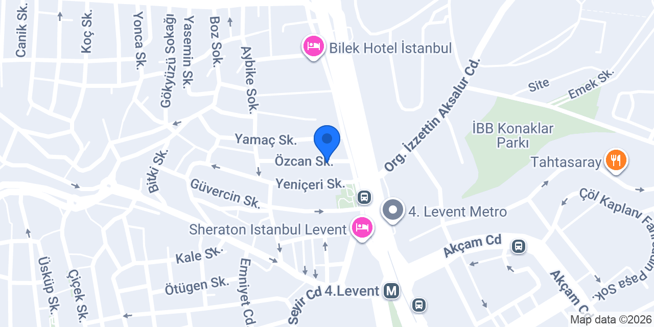 Levent Yönder Kurs Merkezi konumu