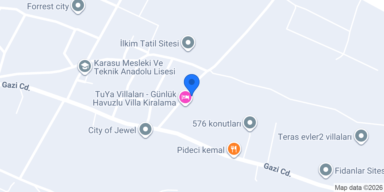 Tuya Villaları konumu